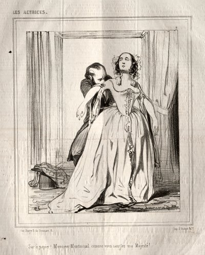 الممثلات: كيس ورقي! السيد Montmirail كما كنت حزم جلالة! ، 1843. بواسطة بول جافارني
