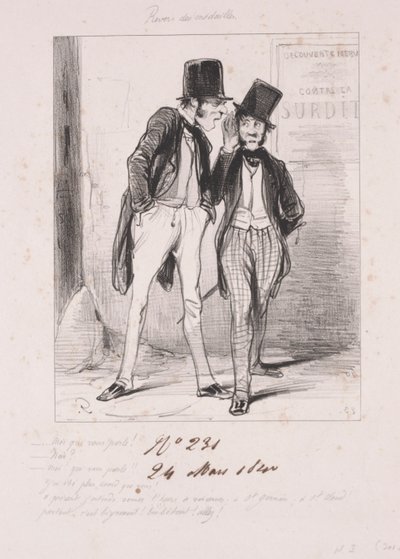 الجانب الآخر من الميداليات: Moi qui parle parle، 1840. بواسطة بول جافارني