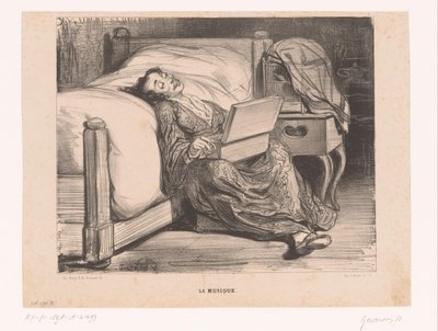 امرأة ترتدي ثوبًا مع Serinette La musique (العنوان على الكائن) Muses (عنوان السلسلة) Les Muses (عنوان السلسلة) بواسطة بول جافارني