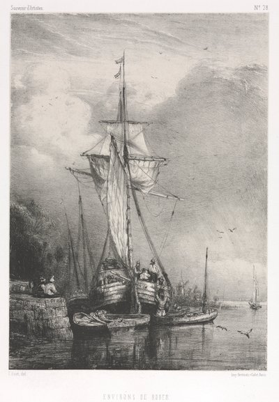 تذكارات د فنانين رقم 78: ستة مشاة البحرية: محيط روان ، 1832. بواسطة بول هويت