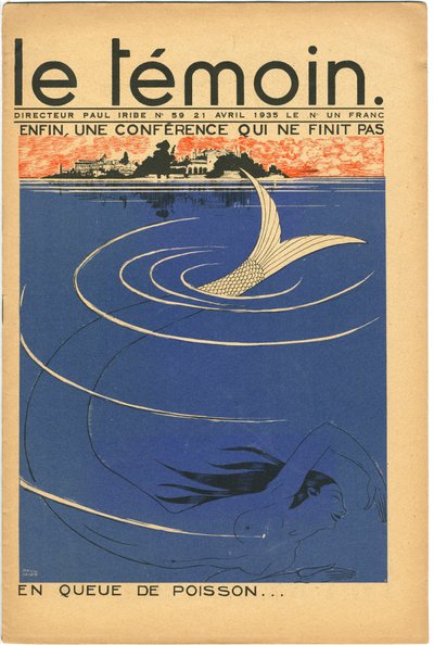 غلاف مجلة The Temoin ، Satirical in Colors ، 21 أبريل 1935 (ليثوجراف) بواسطة بول ايريبي