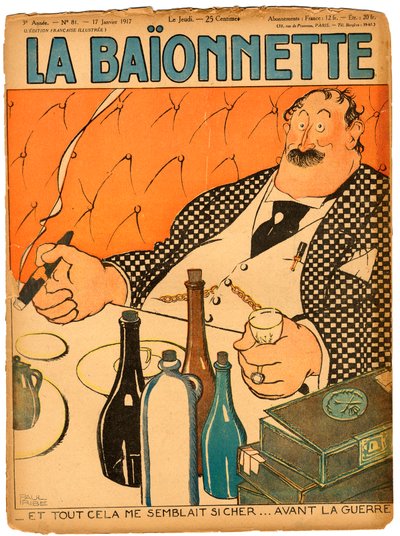 غلاف كتاب "La Baionnette" ، ساخر بألوان بواسطة بول ايريبي