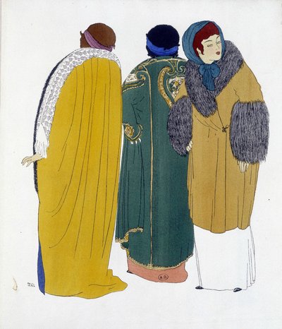 إنشاء بول بوارت مأخوذ من "" Les Dresses de Paul Poiret "، رسم بول إيريبي. 1911 بواسطة بول ايريبي