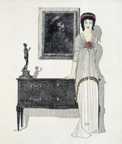 إنشاء بول بوارت من "" Les Dresses de Paul Poiret "، رسم بول إيريبي. 1908 بواسطة بول ايريبي