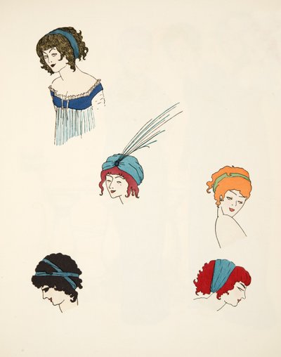 تصميمات للعرائس ، من حانة Les Robes de Paul Poiret. 1908 (استنسل) بواسطة بول ايريبي