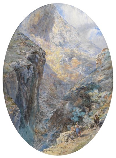 بالقرب من أمالفي ، La Vallée des Moulins ، 1864 (مرحاض مرتفع مع لون الجسم) بواسطة بول يعقوب نفتل