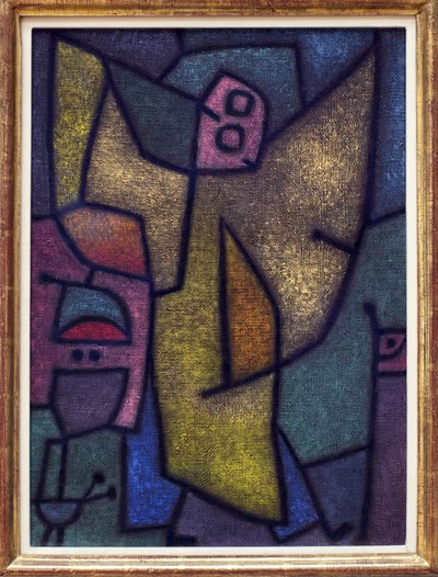 ميليشيات الملائكة. لوحة للرسام بول كلي (1879-1940) ، زيت ، رسم على المنصة على الجوت ، على خلفية من الصمغ بواسطة بول كلي