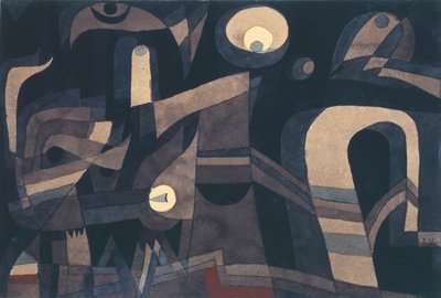 في الليل ، أخضر هندي أحمر ، قاتم ، 1921. بواسطة بول كلي