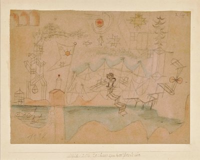 رسم إيجار قارب ، 1918. بواسطة بول كلي