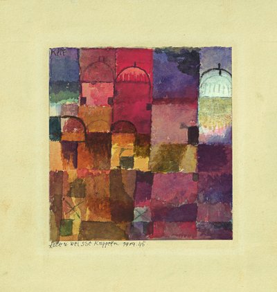 القباب الحمراء والبيضاء ، 1914 بواسطة بول كلي