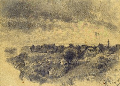 بدون عنوان (برن ، منظر على Rosengarten) 1897 (قلم رصاص وفرشاة على ورق) بواسطة بول كلي