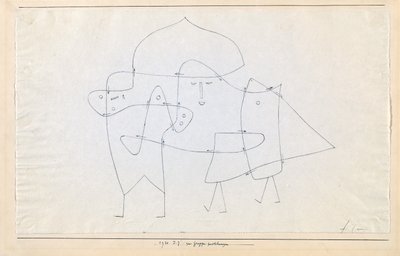 إلى المجموعة المغلقة enlacés en un groupe، 1930. بواسطة بول كلي