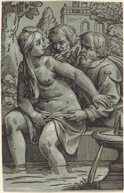 سوزانا والشيوخ بواسطة Paul Maupin, after Jacques Stella