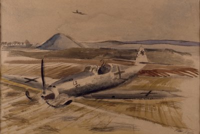لقاء في فترة ما بعد الظهر، ج.1940 (ألوان مائية على ورق) بواسطة بول ناش
