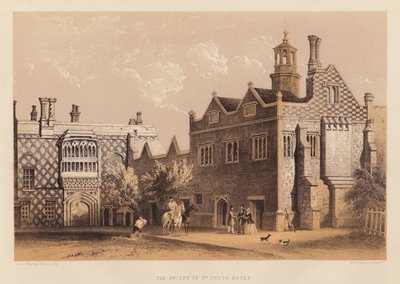 Priory of St Osyth ، Essex (aquatint) بواسطة بول رينك