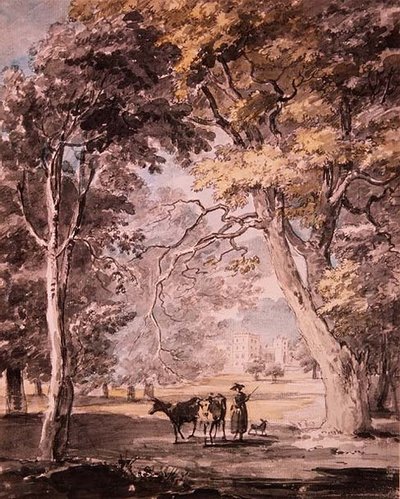 A Milkmaid في Windsor Great Park حوالي 1765-70 بواسطة بول ساندبي