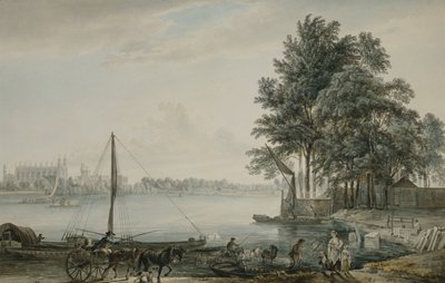 منظر لكلية إيتون من نهر التايمز ، 1779 بواسطة بول ساندبي