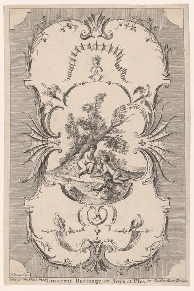 تصميم ورق الحائط L'Innocent Badinage ، أو Boys at Play ، كاليفورنيا. 1745-50. ، كاليفورنيا. 1745-50. بواسطة بول ساندبي