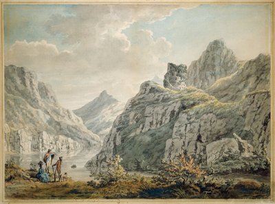 قلعة Dolbardarn وبحيرة Llanberris ، 1764 بواسطة بول ساندبي