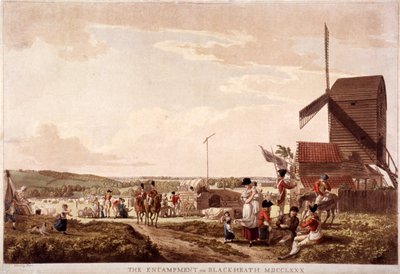 معسكر في بلاكهيث ، غرينتش ، لندن ، 1780. بواسطة بول ساندبي