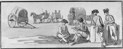 ضباط المشاة يستريحون في هايد بارك ، 1780 بواسطة بول ساندبي