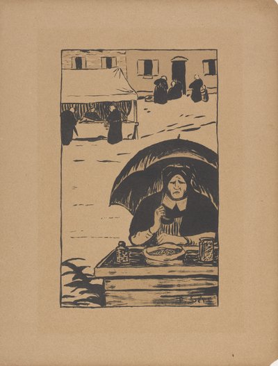 بائع الشارع 1895 (ليثو ملون) بواسطة بول سيروسييه