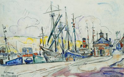 الميناء في Fecamp. Le Port a Fecamp ، 1930 بواسطة بول سينياك
