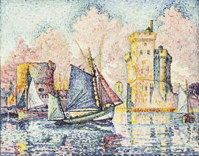 قارب التونة يدخل ميناء لاروشيل ، الإعداد ؛ دخول Le Thonier ميناء La Rochelle ، Couchant ، 1927 بواسطة بول سينياك