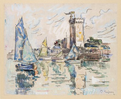 منظر للميناء في Les Sables-d'Olonne ، حوالي عام 1920 بواسطة بول سينياك