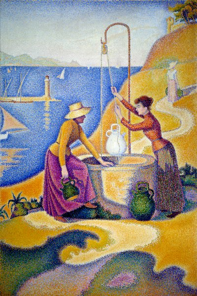 النساء في البئر أو يونغ بروفنسال في البئر. لوحة بول سيناك (1863-1935) بواسطة بول سينياك
