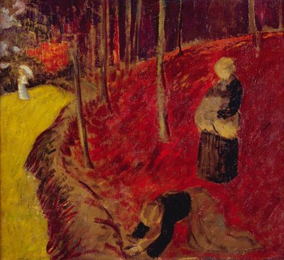 السرخس يتجمعون في Bois d "Amour في Pont Aven ؛ Les Ramasseuses de Fougeres au Bois d" Amour a Pont Aven ، c.1910 بواسطة بول سيروسييه
