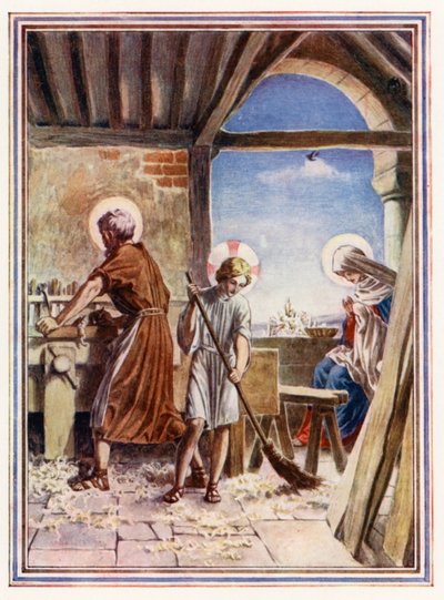 ورشة عمل الناصرة (طباعة حجرية ملونة) بواسطة بول فنسنت وودروف