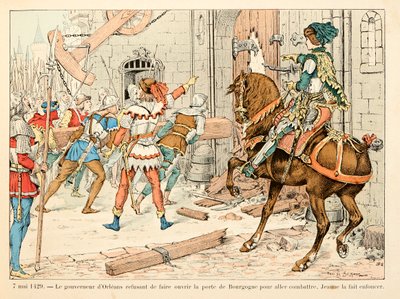 رسم توضيحي مأخوذ من كتاب "جان دارك" بقلم ثيودور كاهو ورسمه بول دي سيمانت (1855-1915): في 7 مايو بواسطة بول دي سيمانت
