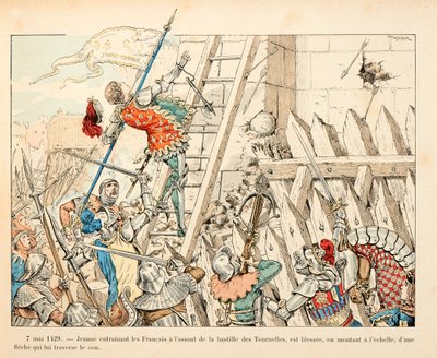 رسم توضيحي مأخوذ من كتاب "جان دارك" بقلم تيودور كاهو ورسمه بول دي سيمانت (1855-1915): 7 مايو بواسطة بول دي سيمانت