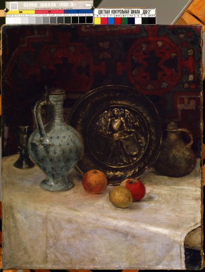 "الحياة الساكنة بصفيحة نحاسية" لوحة بولا مودرسون بيكر (مودرسون بيكر) (1876-1907) متحف ميكالويوس كونستانتيناس كورليونيس للفنون الجميلة ، كاوناس ، ليتوانيا بواسطة بولا مودرسون بيكر