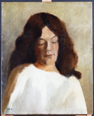 امرأة شابة بشعرها لأسفل ، c.1897 بواسطة بولا مودرسون بيكر