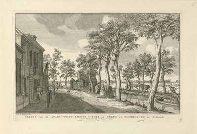 منظر لجنوب غرب Binnensingel (Zuidwal) في لاهاي منظر لـ South-West Binnen Cingel على Delft و Wateringen في لاهاي (العنوان على الجسم) ثمانية وجوه في لاهاي (عنوان المسلسل) بواسطة بيير فوكيه