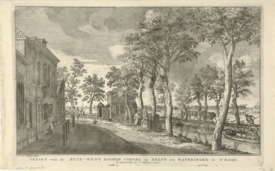 منظر لجنوب غرب Binnensingel (Zuidwal) في لاهاي منظر لـ South-West Binnen Cingel على Delft و Wateringen في لاهاي (العنوان على الجسم) ثمانية وجوه في لاهاي (عنوان المسلسل) بواسطة بيير فوكيه