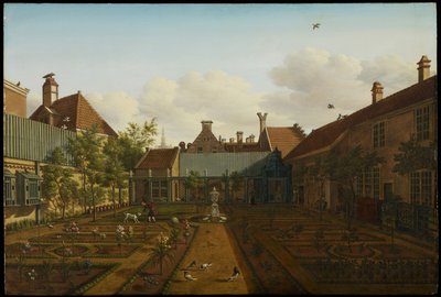 منظر لحديقة منزل بلدة في لاهاي ، 1775 بواسطة Paulus Constantijn la Fargue