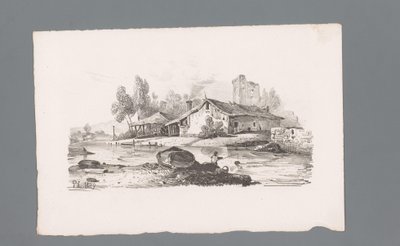 منظر لمنزل على نهر مبادئ المناظر الطبيعية (عنوان السلسلة) Principes de paysages (عنوان السلسلة) بواسطة باولوس لوترز