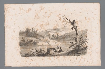 التلال والمناظر الطبيعية مع النهر مبادئ المناظر الطبيعية (عنوان السلسلة) Principes de paysages (عنوان السلسلة) بواسطة باولوس لوترز