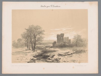 المناظر الطبيعية مع الخراب دراسات بولوس لوترز (عنوان السلسلة) Etude par P. Lauters (عنوان السلسلة على الكائن) بواسطة باولوس لوترز