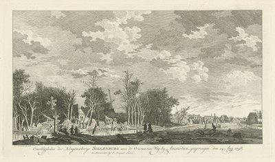 أنقاض مصنع سولينبورج للبارود بعد الانفجار في 14 أغسطس 1758 قفزت بقايا kruytmakerye Sollenburg على Overtoomse Weg بالقرب من أمستردام في 15 أغسطس 1758 (العنوان على الجسم) بواسطة بيير فوكيه