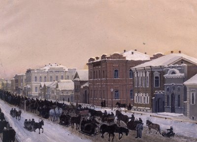 تومسك ، شارع Magistratskaya خلال Shrovetide في عام 1897 ، 1897. بواسطة بافل ميخائيلوفيتش كوشاروف