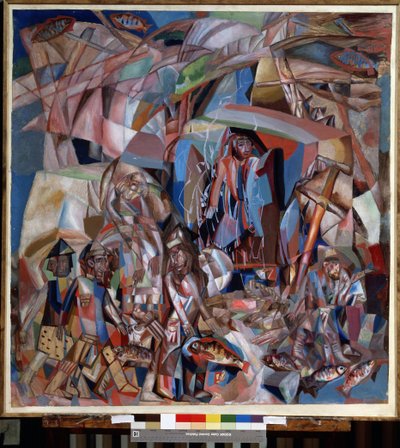 "" قارب الصيد "(قارب صيد) لوحة رسمها بافيل نيكولايفيتش فيلونوف (1883-1941) 1913-1914 متحف الدولة الروسي ، سانت بطرسبرغ بواسطة بافيل نيكولايفيتش فيلونوف