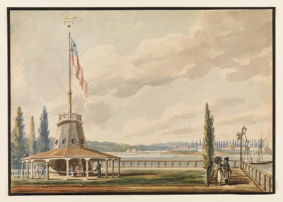 أول مشهد للمسافر لنيويورك - البطارية وسارية العلم بواسطة بافيل بتروفيتش سفينين