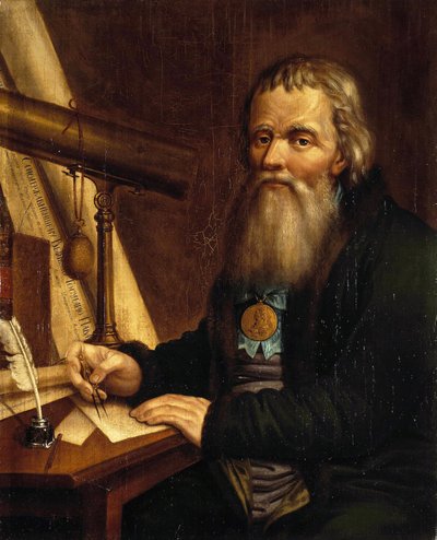 صورة لإيفان بتروفيتش كوليبين (كوليبين) (1735-1818) ، مخترع وميكانيكي روسي ، باستخدام بوصلة (صورة للميكانيكي والمخترع إيفان ب. كوليبين). لوحة لبافيل بتروفيتش فيدينتسكي (1766-1847) بواسطة بافيل بتروفيتش فيدينيتسكي
