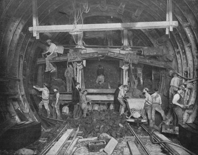 حفر خط سكة حديد أنبوبي ، Great Northern and City Railway ، لندن ، c1903 1903 بواسطة شركة بيرسون اند سون المحدودة