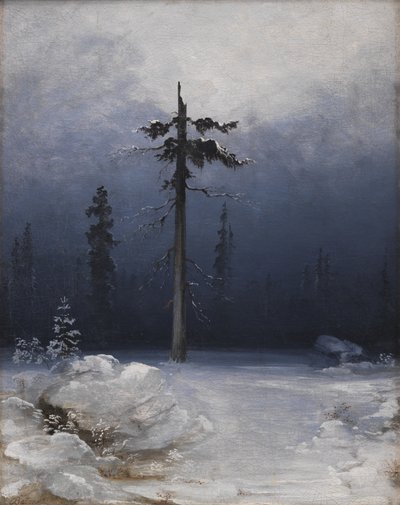 شجرة في غابة شتوية بواسطة Peder Balke