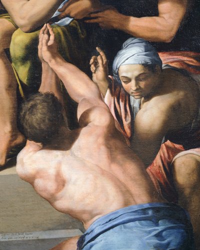 رجل بجذعه العلوي عاري ، تفاصيل من عشق الطفل بواسطة Pellegrino Tibaldi